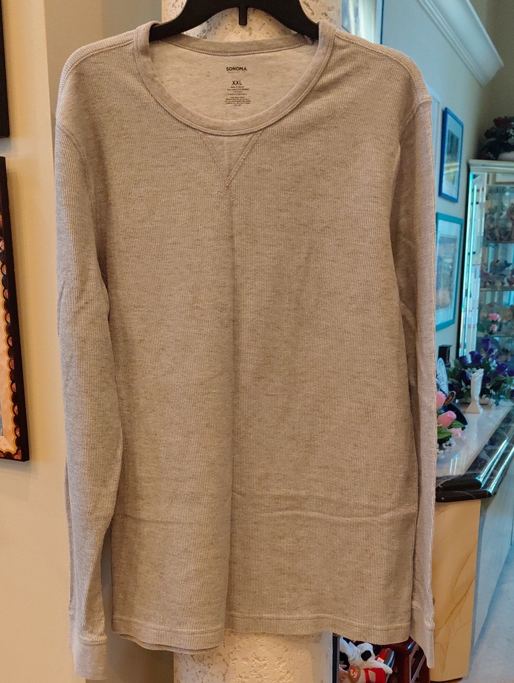Sonoma Gray Crewneck Long Sleeve Pullover